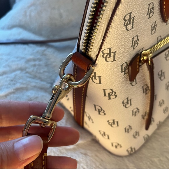 Dooney & Bourke Gretta Domed Satchel in Bone. - Picture 6 of 15